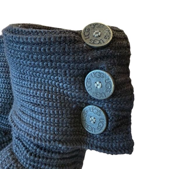UGGS Classic Cardy Sweater Knit Boots — Black — Women’s 6 - Picture 4 of 8